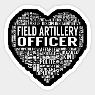 Field Artillery Officer Heart Sticker